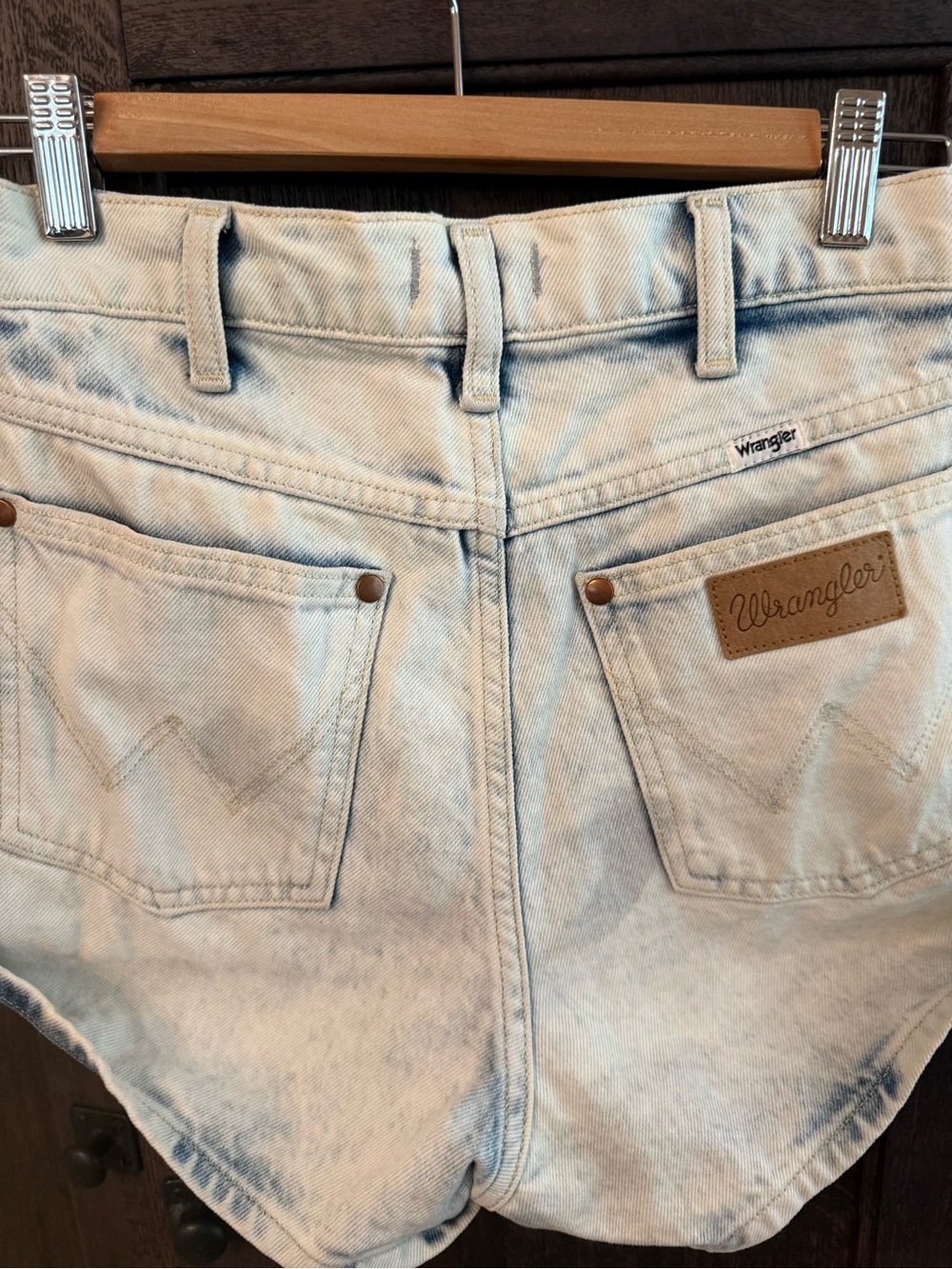 Wrangler Women’s  Washed Light Blue Denim Shorts